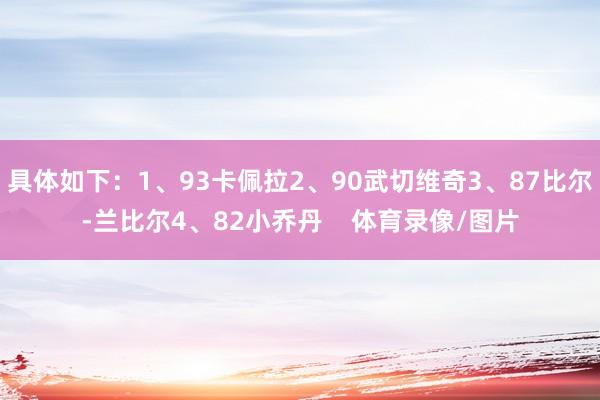 具体如下：1、93卡佩拉2、90武切维奇3、87比尔-兰比尔4、82小乔丹    体育录像/图片